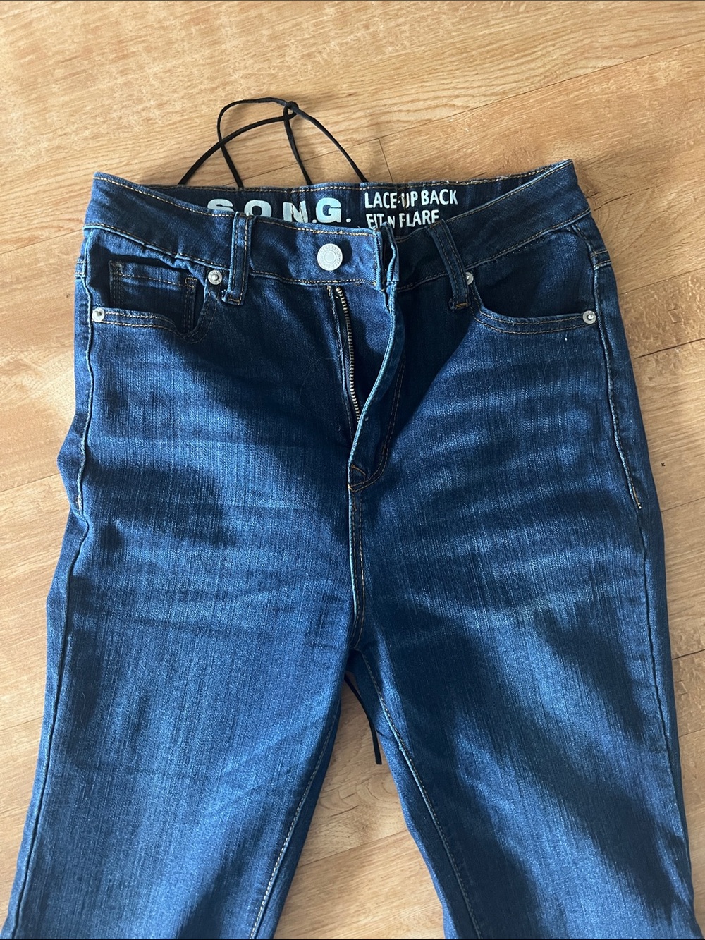 SO.NG High-Rise Dark Blue Women's Jeans